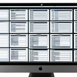 **A well-organized digital filing system on a computer screen, representing efficient document management in a French law firm.** (Focus: Organization, digital, legal documents, French setting)