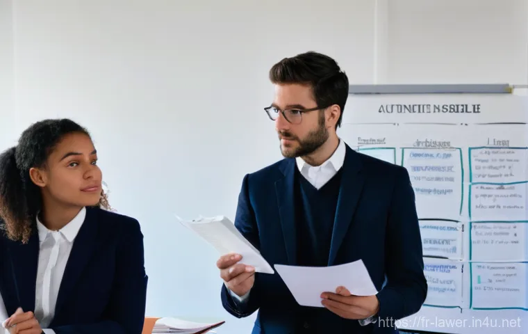 변호사 시험 대비 모의시험 활용법 - **Prompt:** A focused French law student, approximately 22 years old, sits at a wooden desk in a cla...