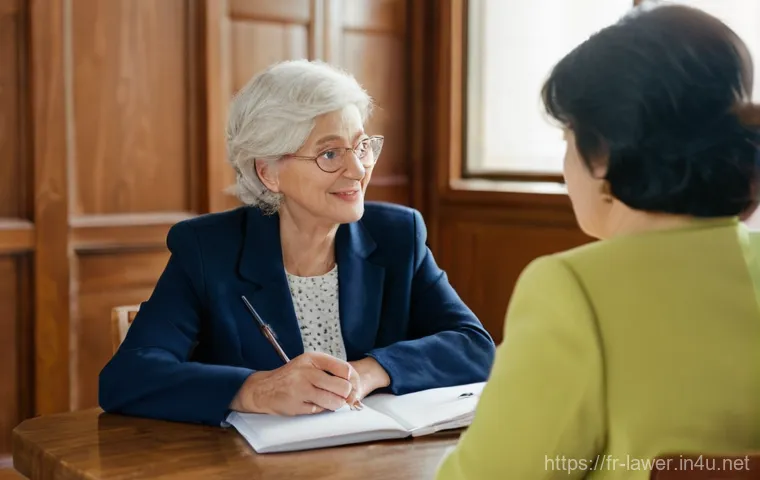 변호사 실무의 윤리와 책임 - **Prompt:** A focused male lawyer in his 40s, wearing a sharp grey suit, is depicted in a high-tech,...