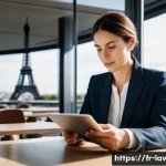 변호사 자격증 활용으로 법률 컨설팅 사례 - **Prompt:** A dynamic, wide-angle shot in a sunlit, modern Parisian co-working space. A sophisticate...