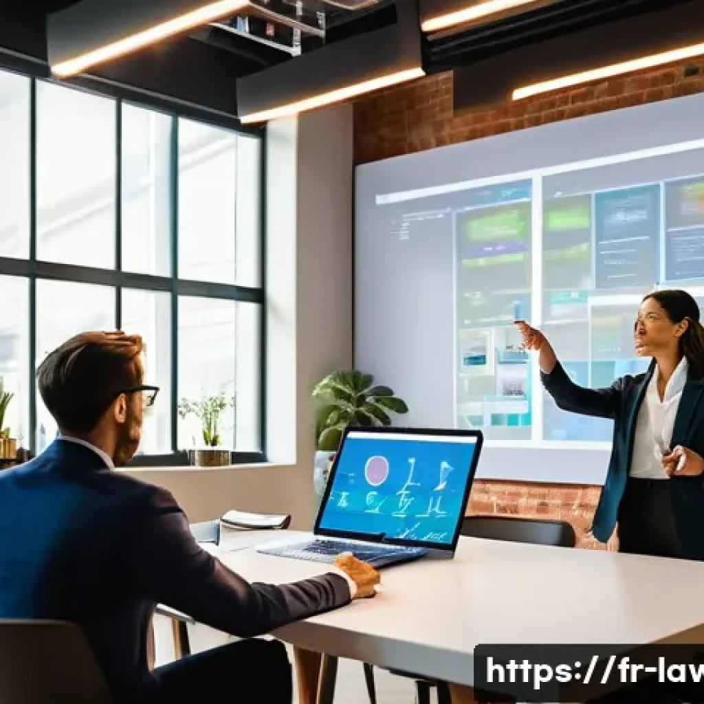 변호사 경력을 활용한 비즈니스 사례 - **Prompt 1: LegalTech Innovators Collaboration**
    A diverse group of professionals, including a s...