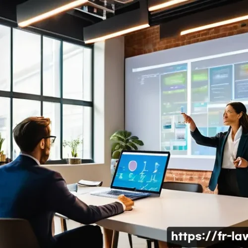 변호사 경력을 활용한 비즈니스 사례 - **Prompt 1: LegalTech Innovators Collaboration**
    A diverse group of professionals, including a s...