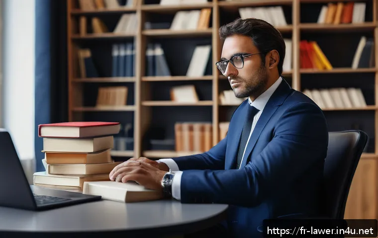 변호사 이직 후 적응 성공 사례 - A professional French lawyer in business casual attire, thoughtfully reflecting in a modern Parisian...