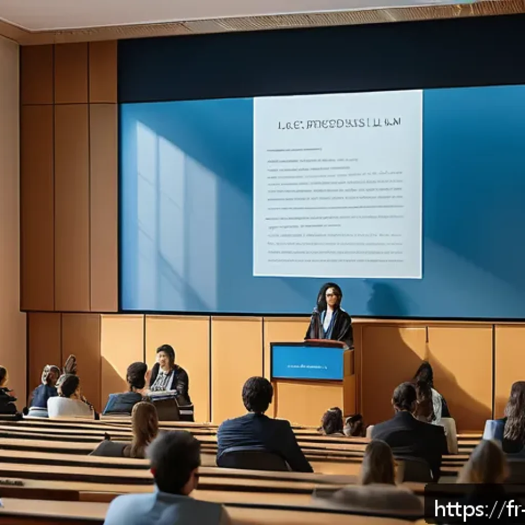 법률 관련 자격증 종류와 차이점 - A modern French university law lecture hall filled with diverse students attentively listening to a ...